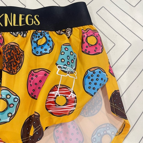 Chicknlegs Yellow Donut Running Shorts - Picture 5 of 11